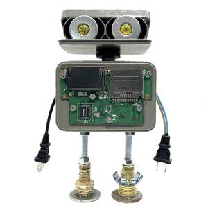 Meet PLUGGY, a found objects robot sculpture created by me (James Sigle)